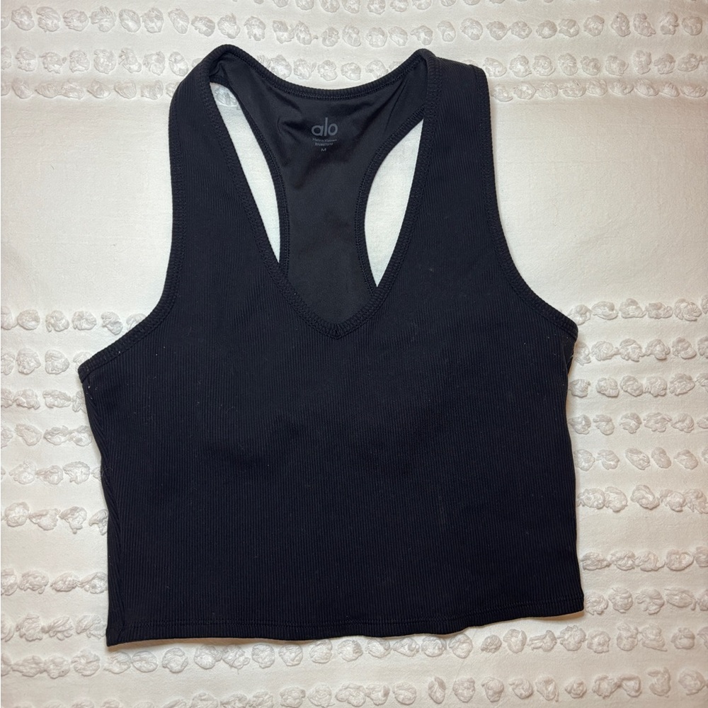 ALO Yoga Black Racerback Top